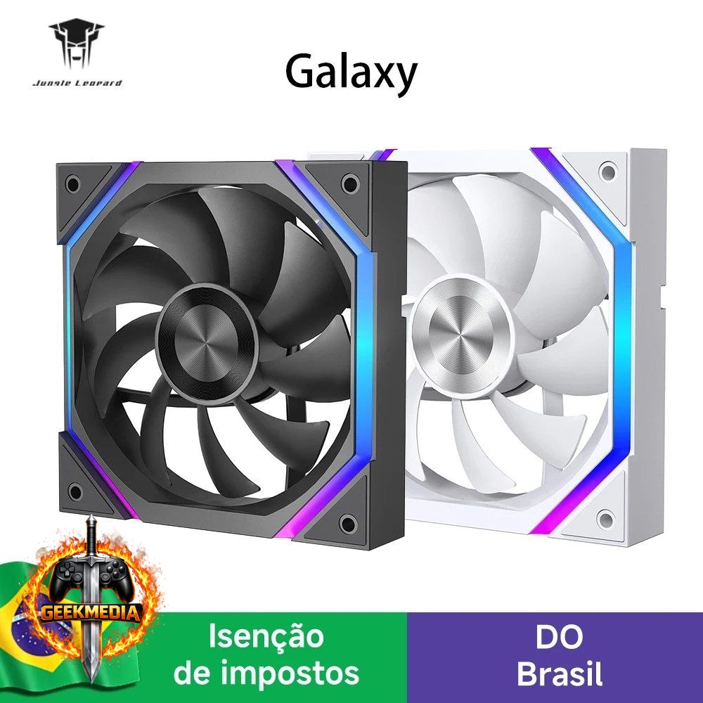 4x Ventoinha ARGB Jungle Leopard Galaxy 120mm 4PIN PWM