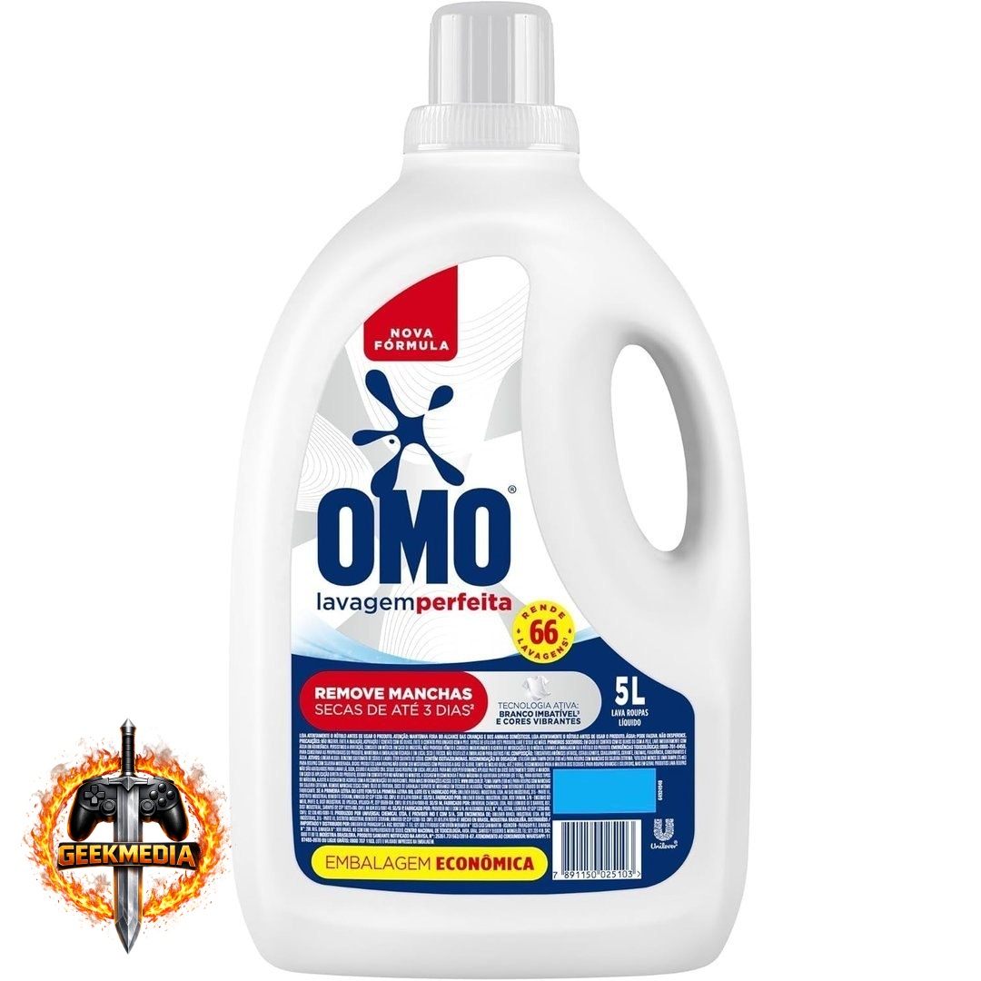 OMO Lavagem Perfeita Sabão Líquido 5L