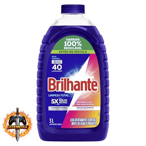Lava Roupas Líquido Brilhante 3L