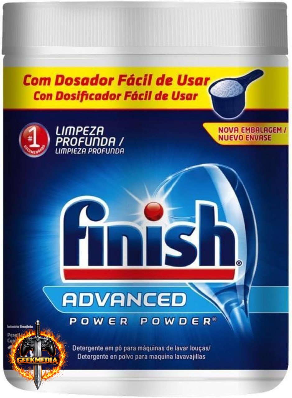 2x Finish Advanced Detergente para Lava Louças em Pó