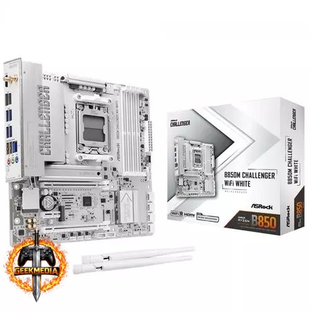 Placa Mãe ASRock B850M Challenger WiFi White