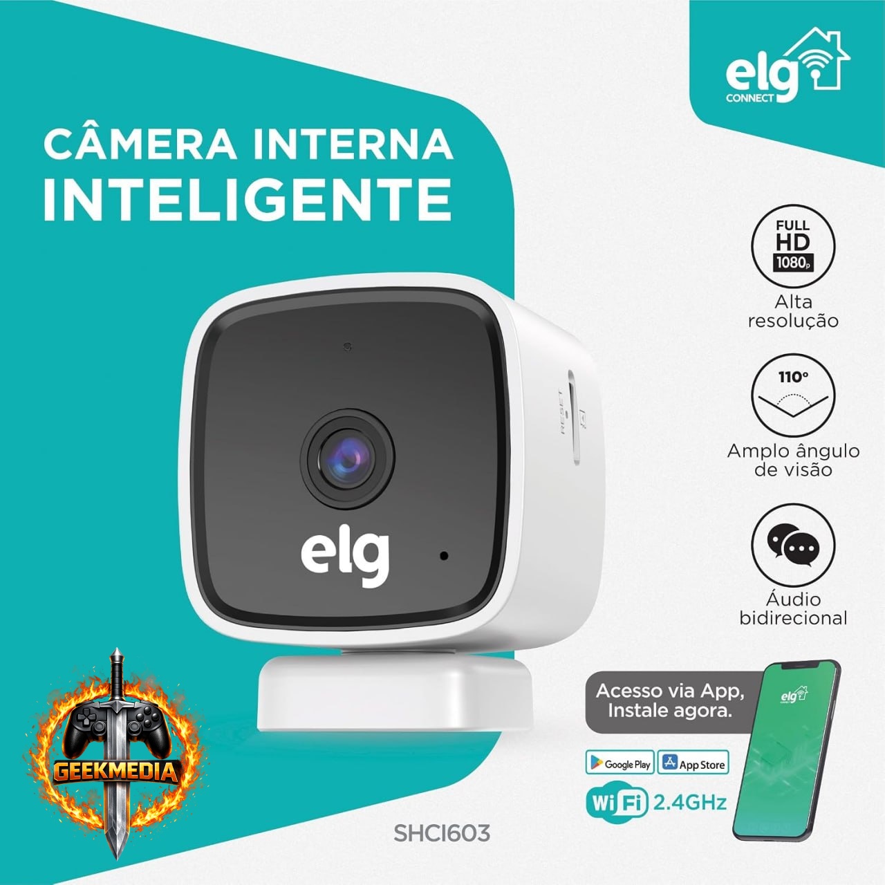 ELG SHCI603 - Câmera 1080P Full HD Wi-Fi