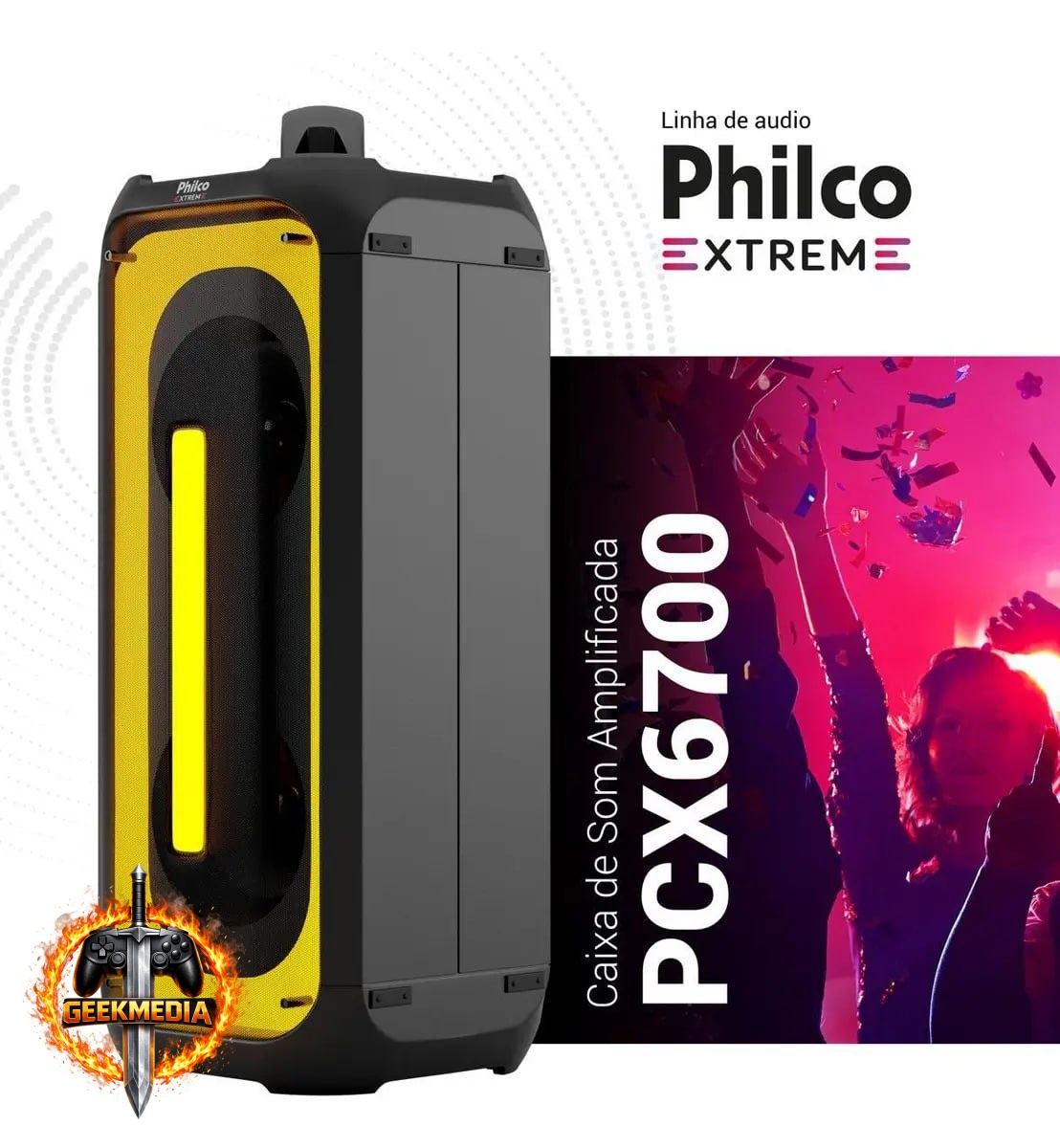 Caixa de Som Amplificada Philco PCX6700 650W Ex Bass