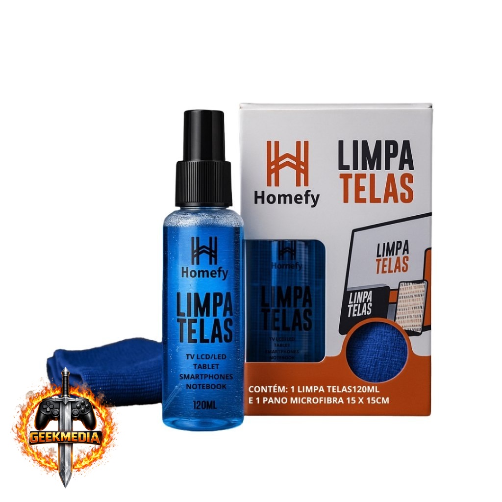 Limpa Telas Homefy 120ml com Pano