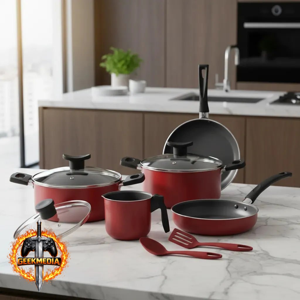 Jogo De Panelas Antiaderente Ruby 7 Peças Brinox Vermelho