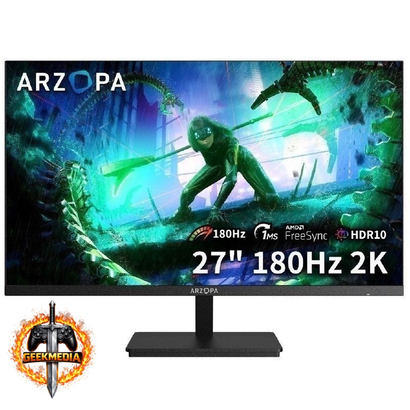 Monitor Gamer ARZOPA M1RC 27" 2K QHD 180Hz IPS
