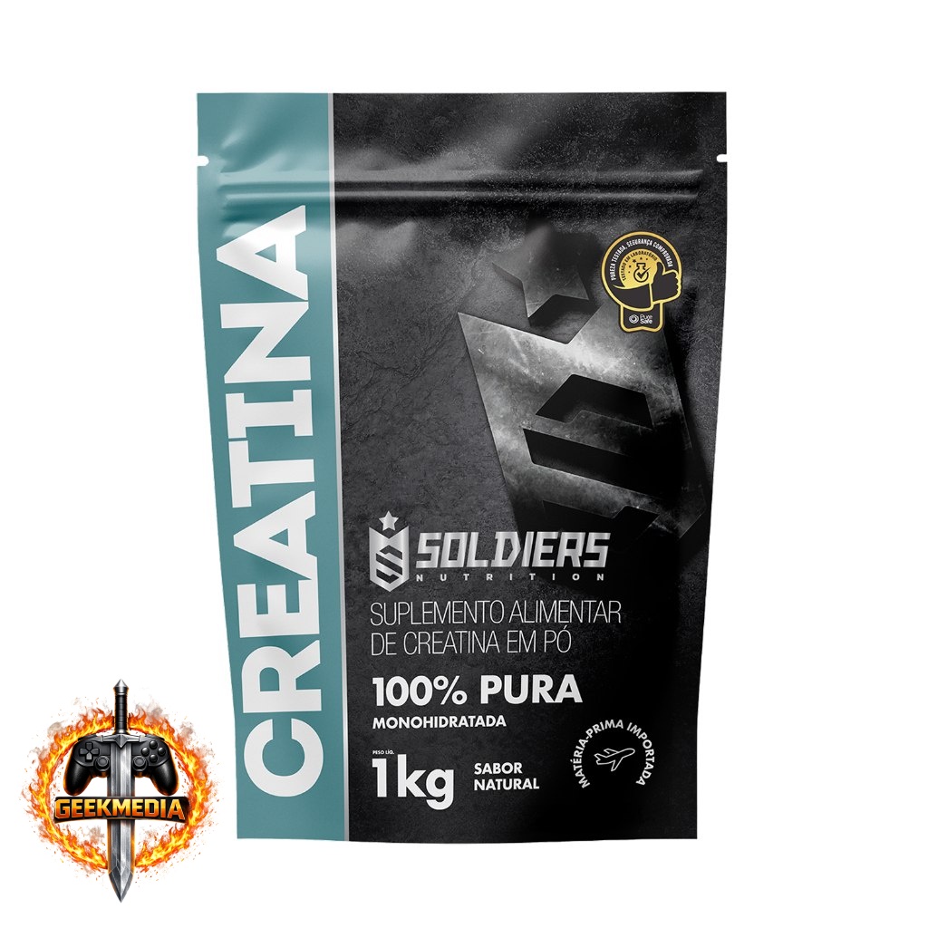 Creatina Monohidratada em Pó 100% Pura - Soldiers Nutrition