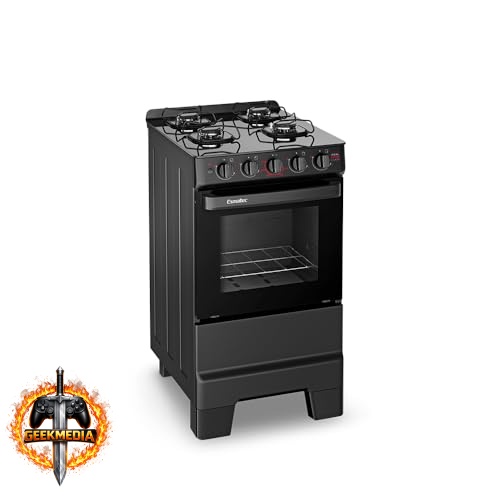 Fogão a Gás Mesa Glass Forno 50L Limpa Fácil