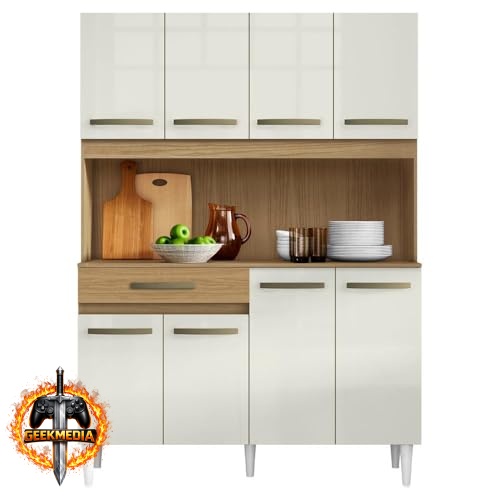 Armário de Cozinha Compacta Aramóveis Cleo 8 Portas