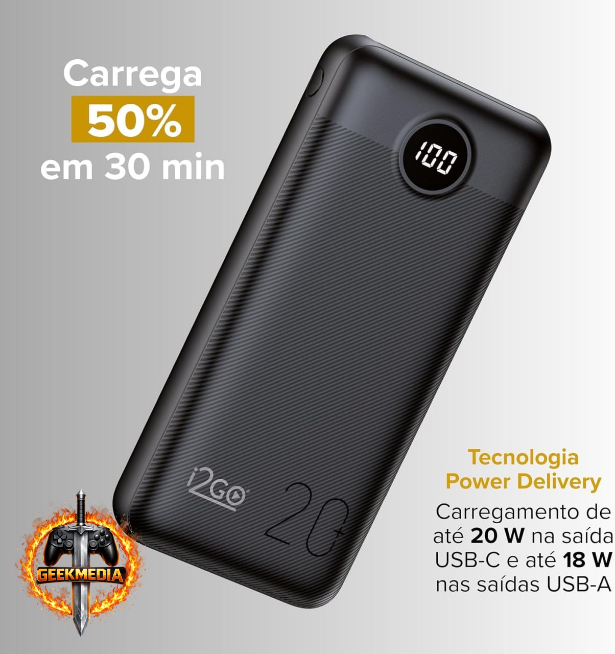 Power Bank i2GO 20000mAh Power Delivery 20W