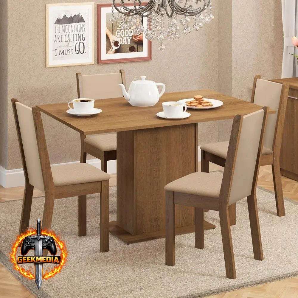 Mesa de Jantar Madesa Talita com 4 Cadeiras
