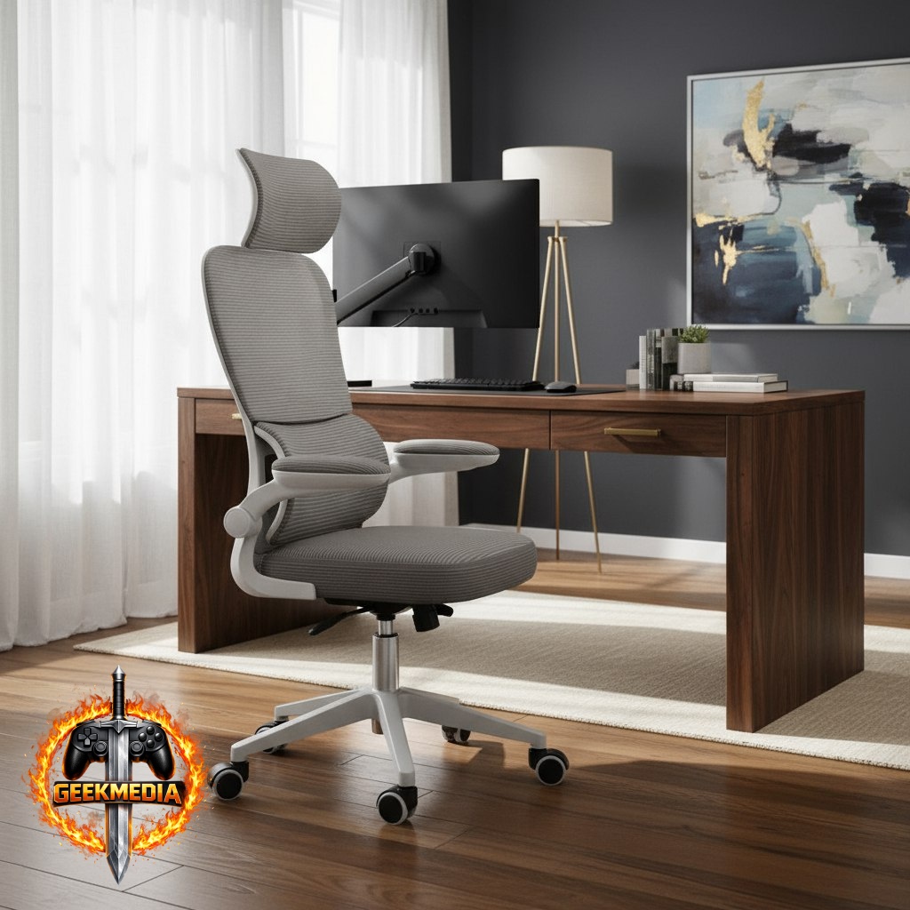 Cadeira Escritório Ergonômica Genebra G500 Luvinco Cinza