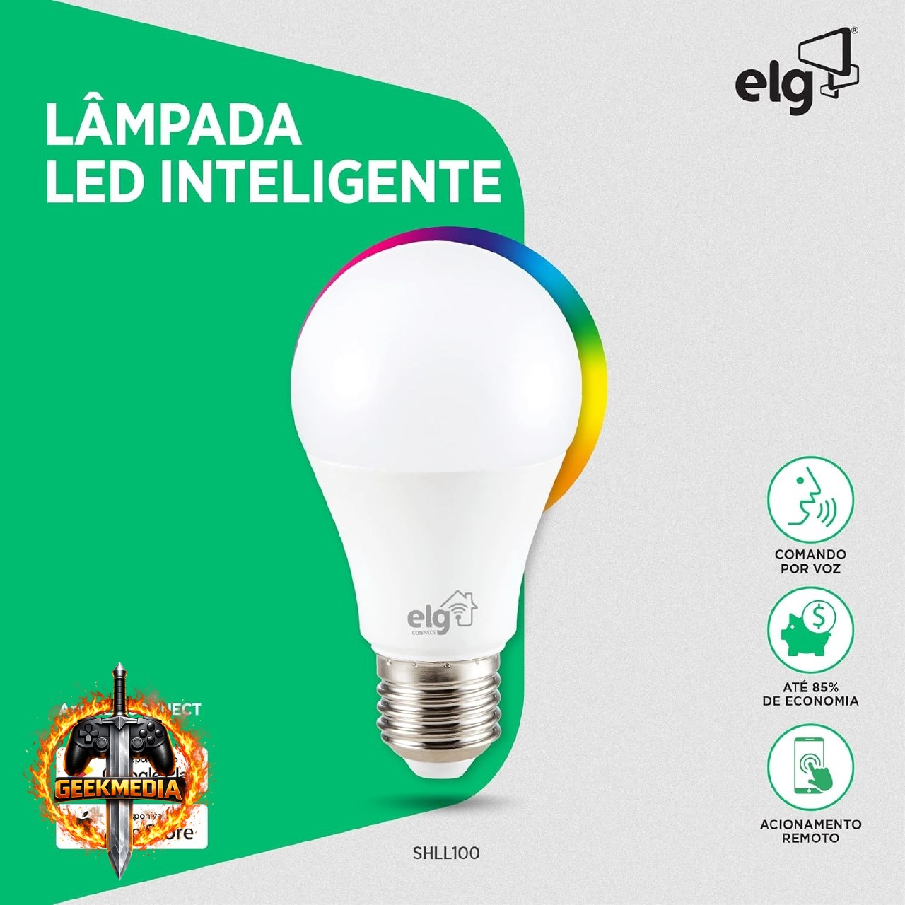 Lâmpada Inteligente de LED 10W Dimerizável