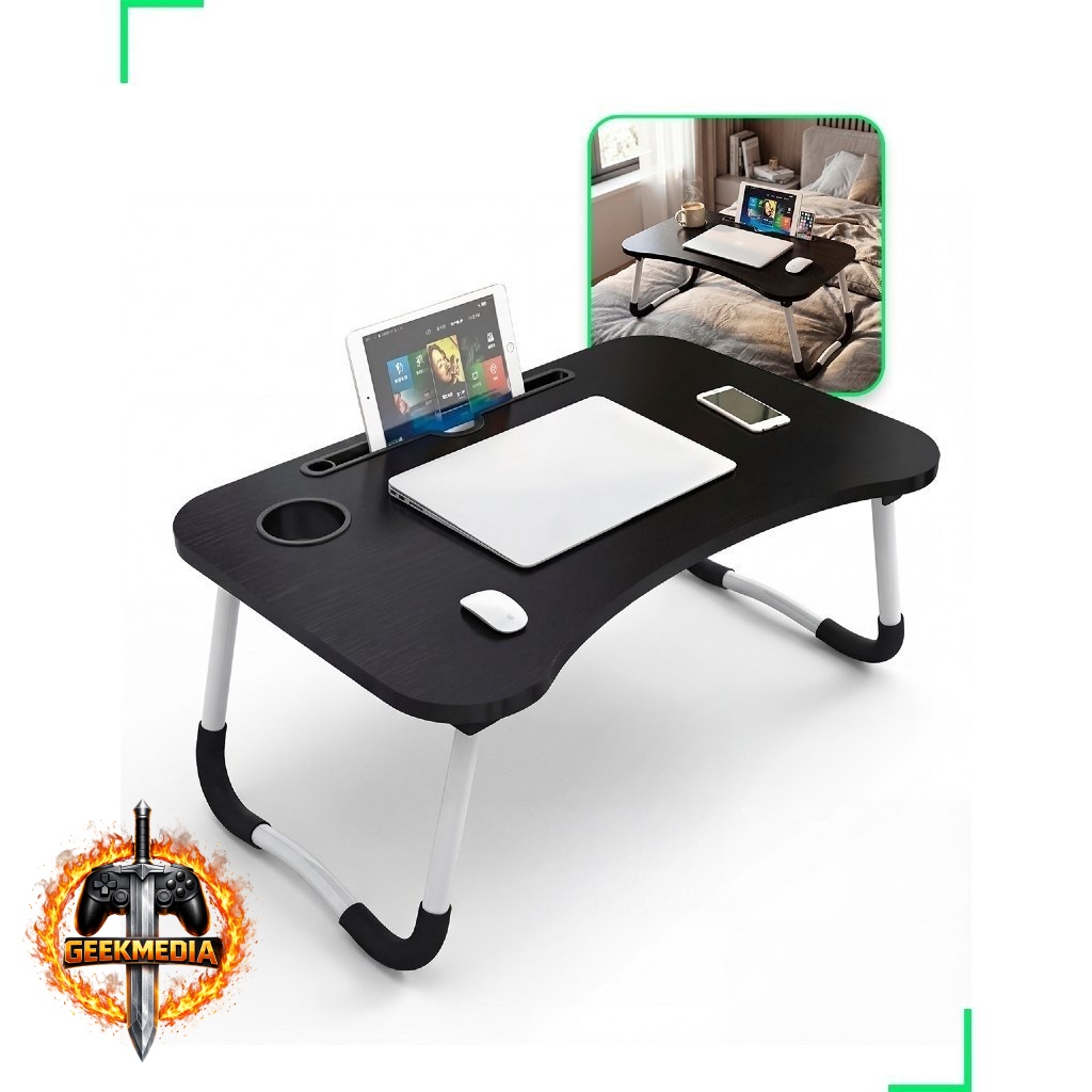 Mesa Dobrável Suporte para Notebook Portátil com Porta-Copo