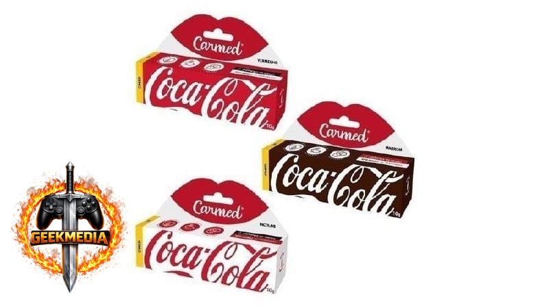 Kit 3 Hidratantes Labiais Carmed Coca-Cola 10g