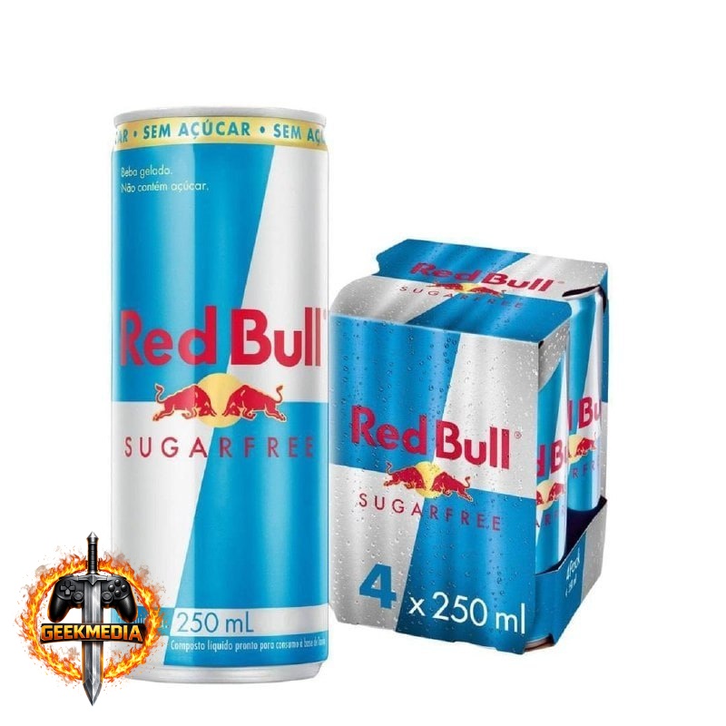 Kit 4 Energético Red Bull Sugar Free 250ml