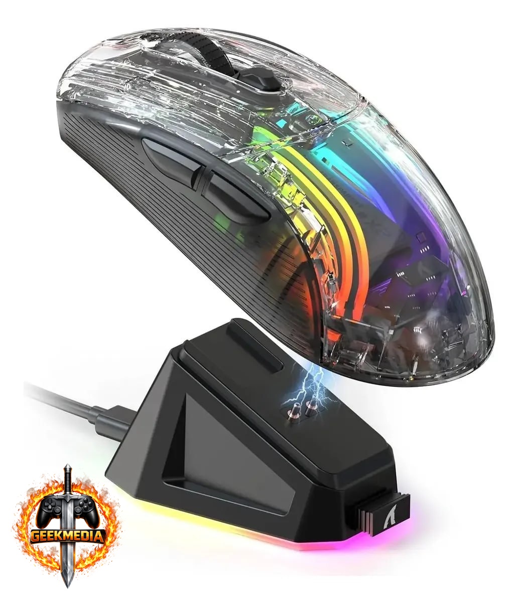 Mouse Gamer Attack Shark X2 PRO  Dock de carregamento