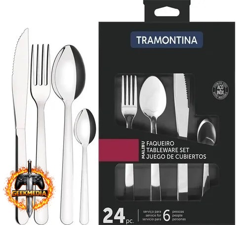 Faqueiro Tramontina Malibu 24 Peças Inox