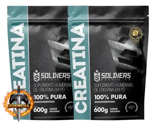 Creatina Monohidratada 1200g Soldiers Nutrition 100% Pura Sem Sabor