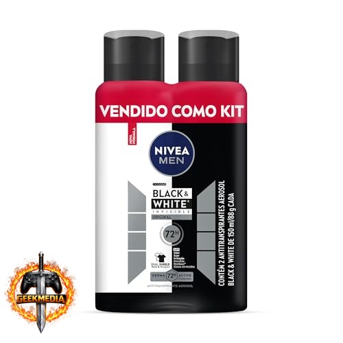 Kit NIVEA Desodorante Aerosol Men Black&White Invisible