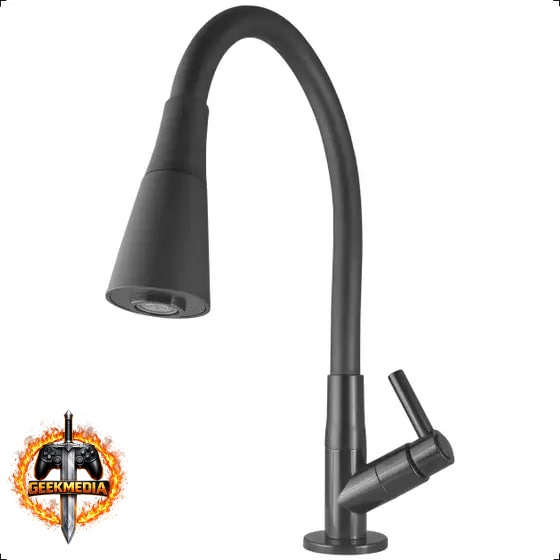 Torneira Gourmet Bancada 12A1 Full C72 Flexível Preto Fosco