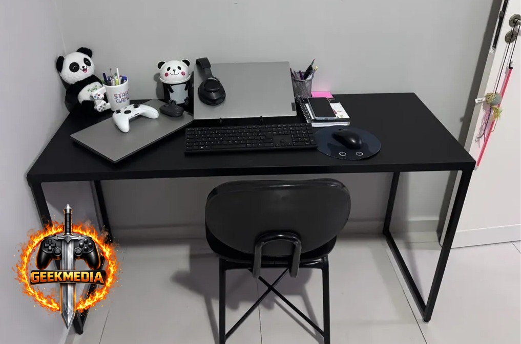 Mesa Office 1,20m Dynamica Preto Ônix / Est.Preta