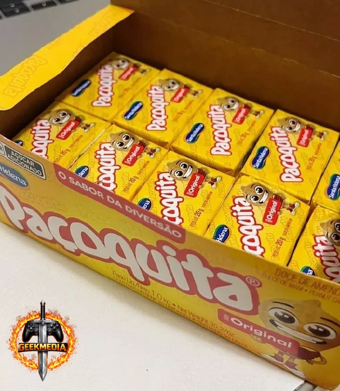 Paçoquita Quadrada Display 1Kg com 50 Unidades