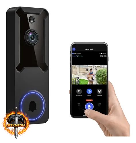 Câmera De Campainha Wi-fi De Segurança Doméstica IP65
