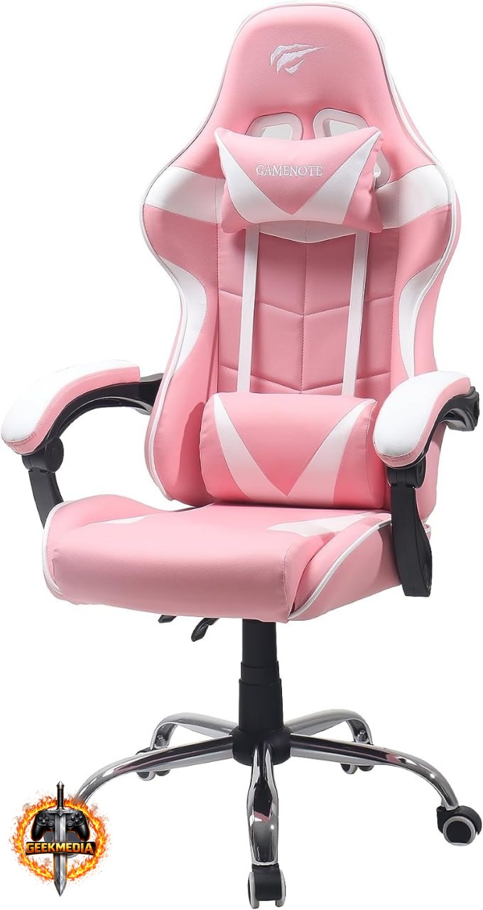 Cadeira Gamer Havit GC933 Ultimate - Rosa e Branca