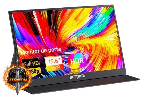 Monitor Portátil Gamer Bettdow 15.6'' Full HD 60Hz IPS
