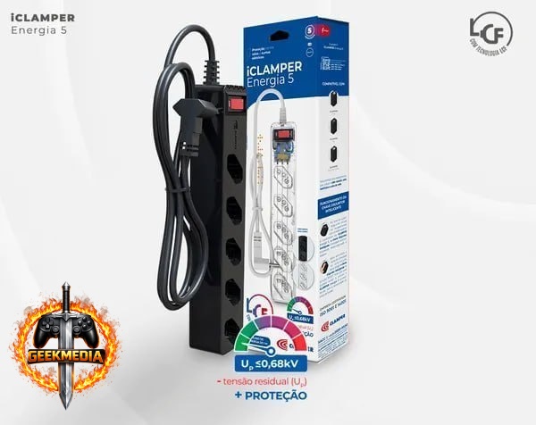 Filtro de Linha com Protetor de Surto DPS iClamper
