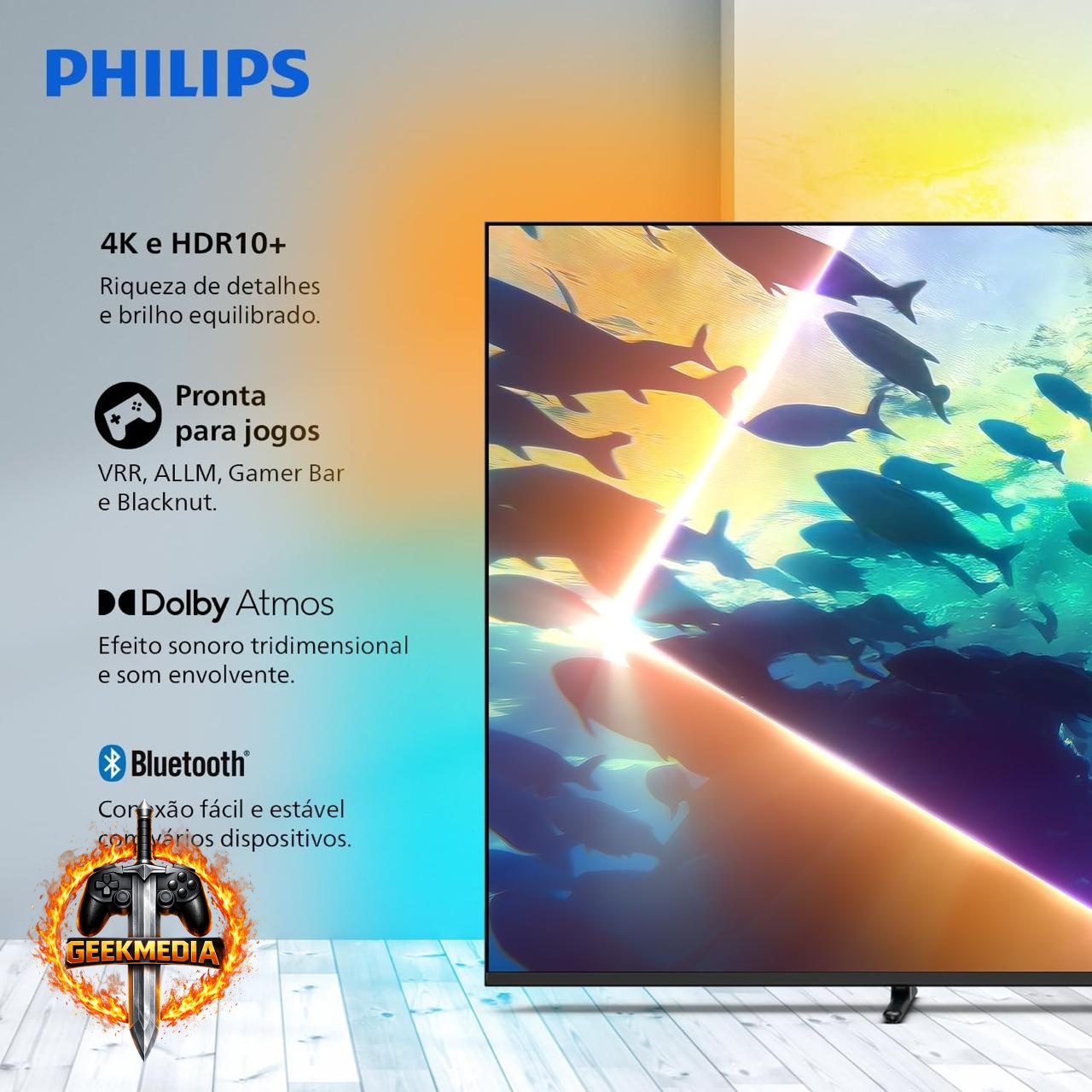 Smart TV Philips Ambilight 65" 4K