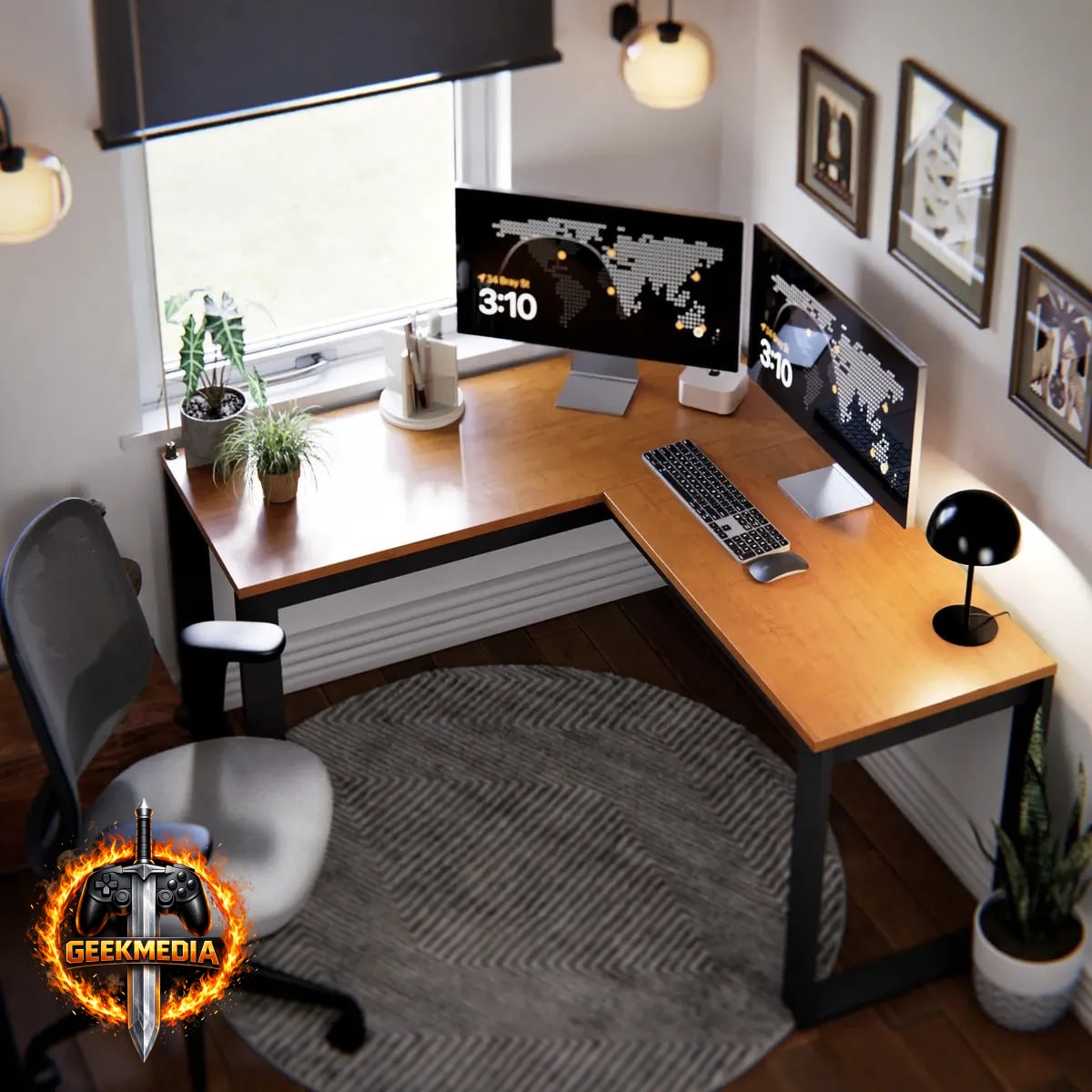 Mesa Escrivaninha Em L Berlim Escritorio Home Office