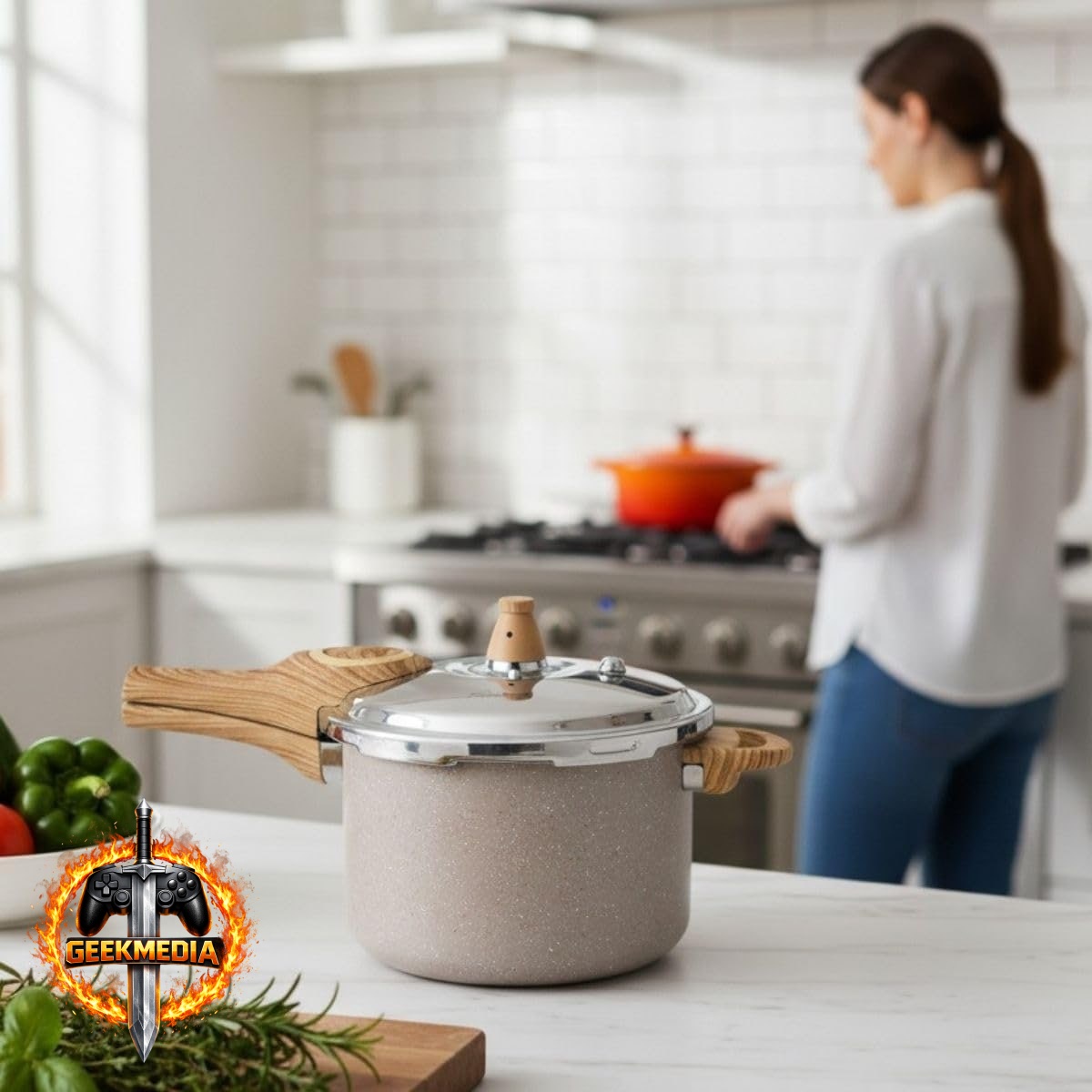 Brinox Panela de Pressão 4,2L Antiaderente Ceramic Life