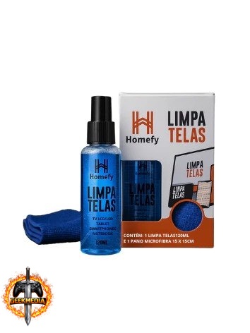 Limpa Telas Homefy 120ml com Pano