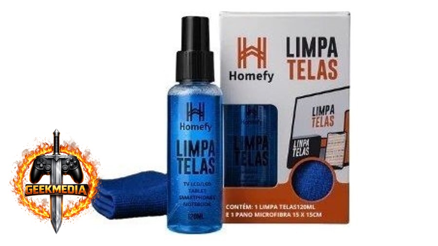 Limpa Telas Homefy 120ml com Pano Limpeza