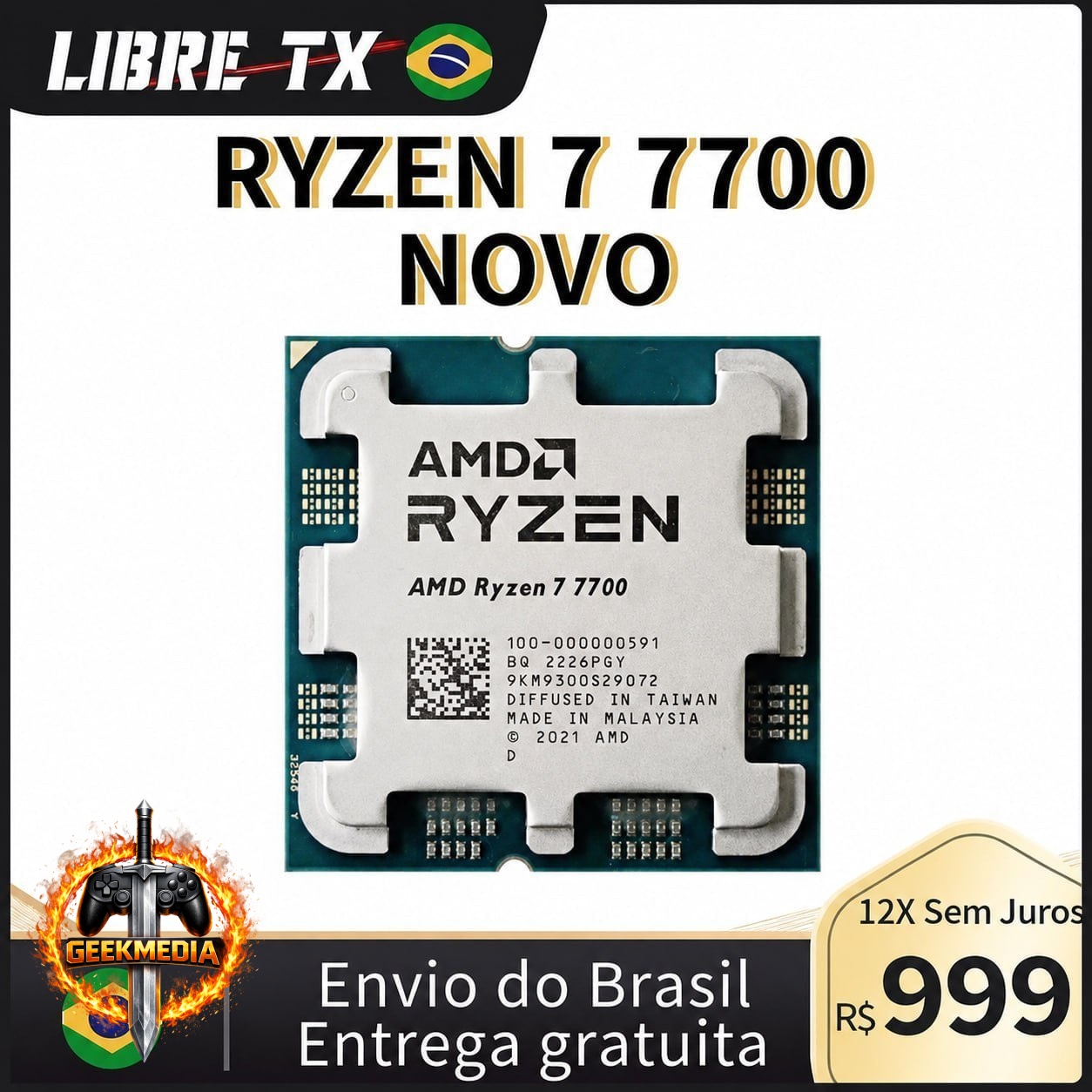 Processador AMD Ryzen 7 7700 AM5