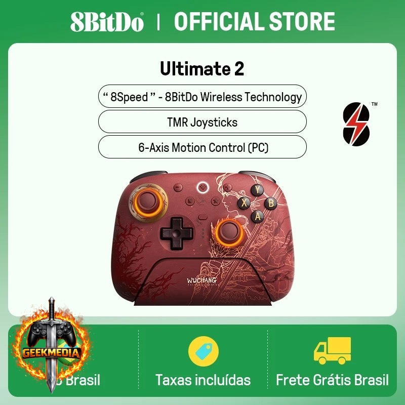 Controle 8BitDo Ultimate Wireless WUCHANG Edição Limitada
