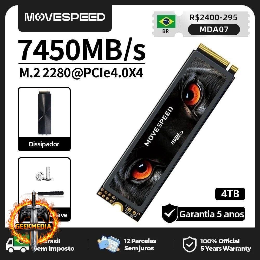 SSD NVMe Movespeed 4TB GEN4