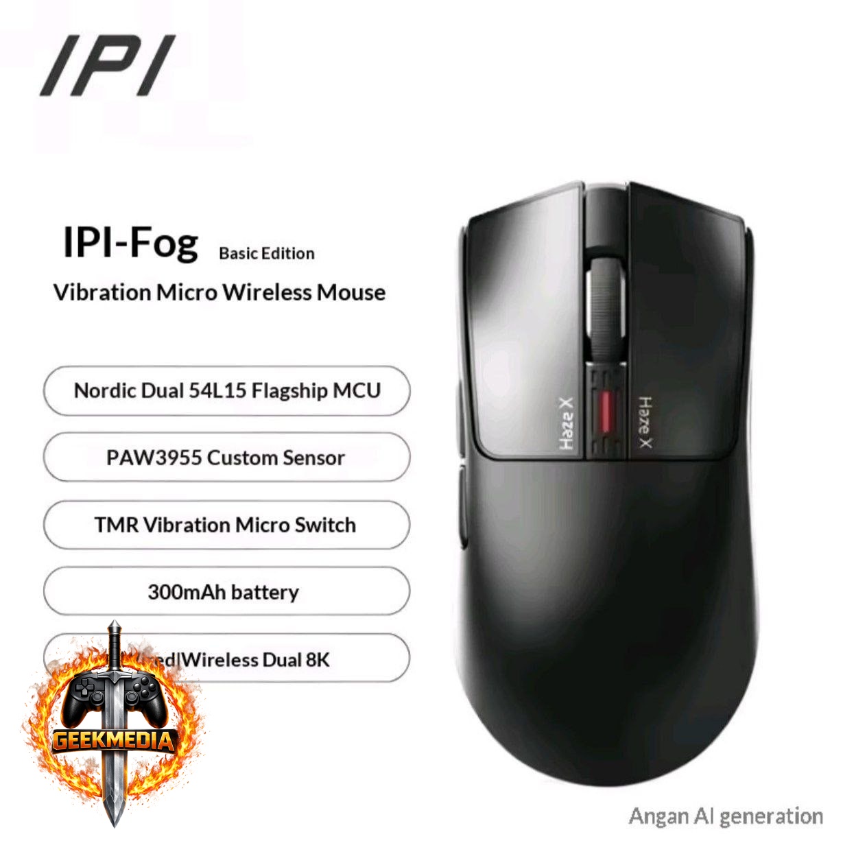 Mouse IPI Haze X, Switch Magnético