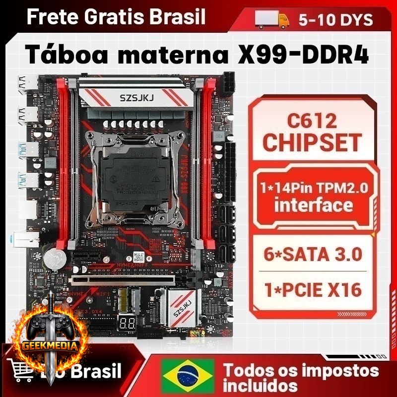 Kit X99 SZSJKJ D4  Xeon E5 2680 V4