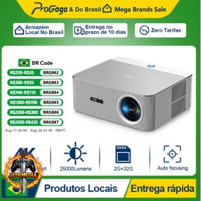 Projetor PROGAGA 1080P PG610W