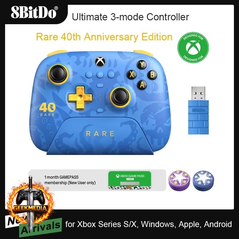 Controle Sem Fio 8BitDo Ultimate Trimode - Edição 40º Aniversário