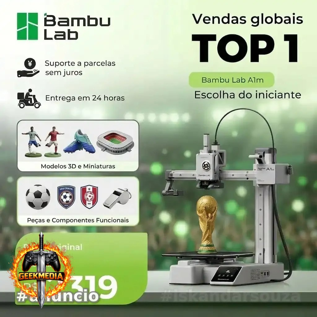 Impressora 3D Bambu Lab A1 Mini 500 mm/s
