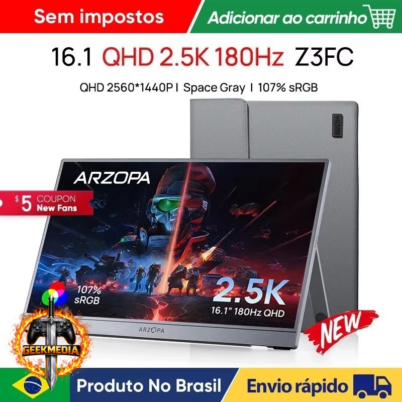 Monitor Portátil Arzopa Z3FC 16,1" QHD 180Hz