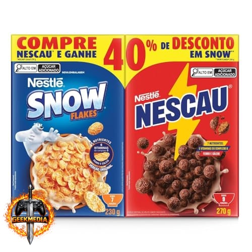 Kit Cereal Matinal Chocolate Nescau 210g  Snow Flakes 230g