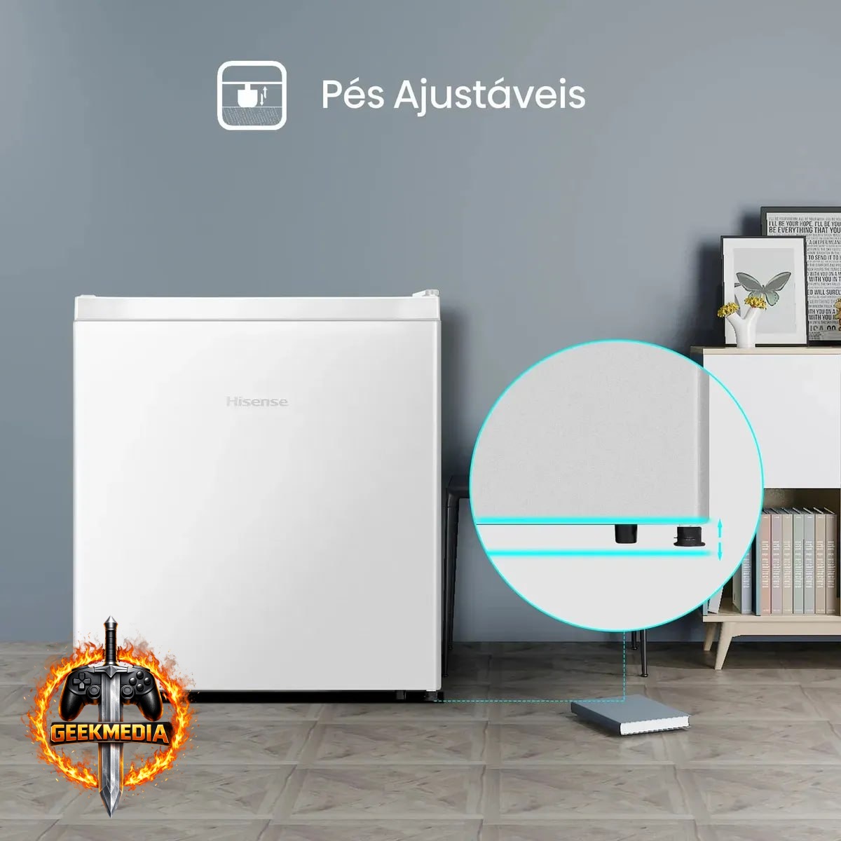 Frigobar Hisense 45L Porta Reversível RR58