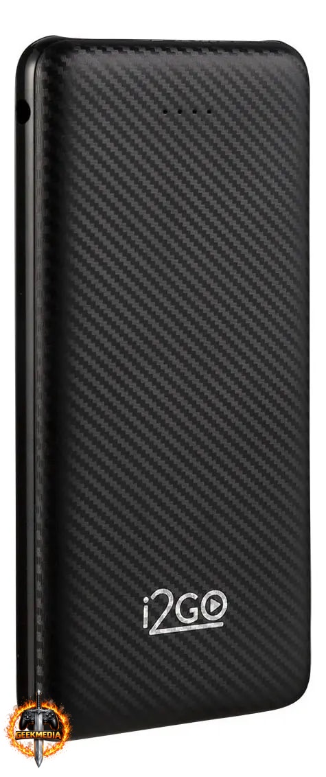 i2GO Power Bank 10000mAh - Carregador Portátil - Preto