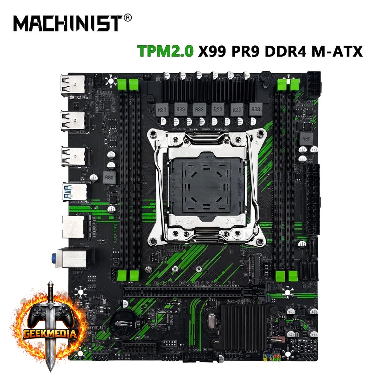 Placa Mãe MACHINIST X99 PR9 com TPM2.0
