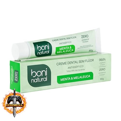 Creme Dental Boni Natural Menta e Melaleuca Vegano 90g